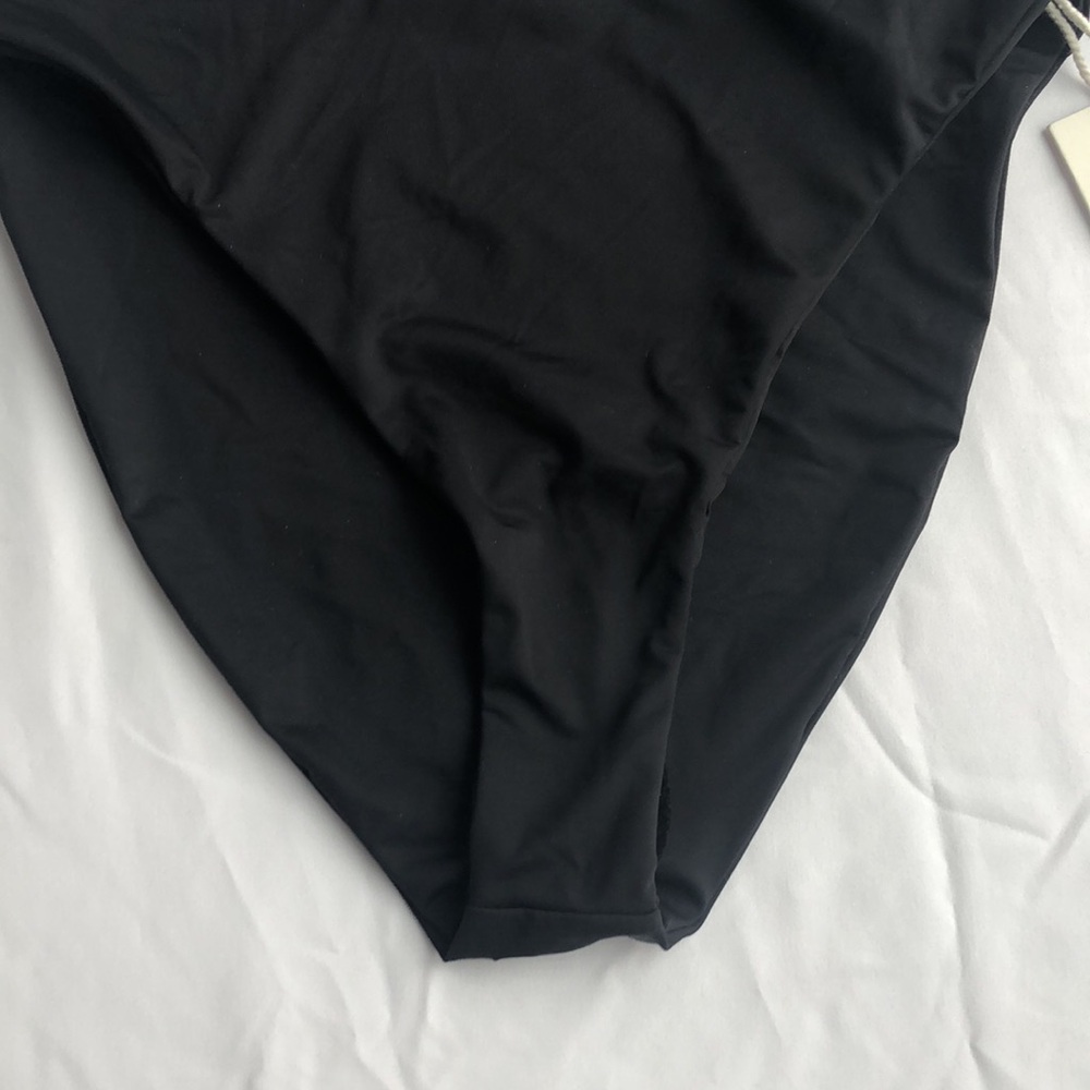 NWT Good American Classic High Waist Solid Black Bikini Bottoms Size 1 or Small - Picture 2 of 9